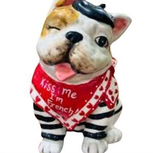 Blue Sky "Kiss Me I'm French"  French Bulldog Figurine